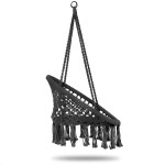 Závesné boho záhradné kreslo - sivé MultiGarden