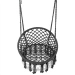 Závesné boho záhradné kreslo - sivé MultiGarden