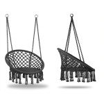 Závesné boho záhradné kreslo - sivé MultiGarden