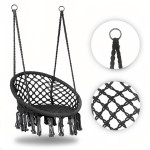 Závesné boho záhradné kreslo - sivé MultiGarden