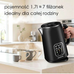 Inteligentná bezdrôtová rýchlovarná kanvica – 1,7l čierna
