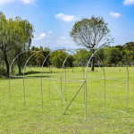 Fóliový skleník 4x2x2 m 8 m² kovový rám UV fólia 2 vchody