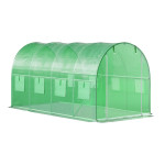 Fóliový skleník 4x2x2 m 8 m² kovový rám UV fólia 2 vchody