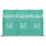 Fóliový skleník 3x2x2 m 6 m² kovový rám UV fólia - zelený