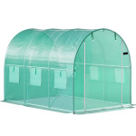 Fóliový skleník 3x2x2 m 6 m² kovový rám UV fólia - zelený