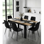Jedálenský stôl 120-160x80 cm – dubový drevený