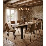 Jedálenský stôl 120-160x80 cm – dubový drevený