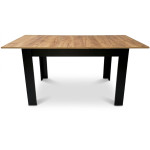 Obdĺžnikový rozkladací stôl 120-160x80 cm - pre 4-6 osôb dub craft Obdĺžnikový rozkladací stôl 120-160x80 cm - pre 4-6 osôb dub craft