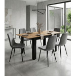 Obdĺžnikový rozkladací stôl 120-160x80 cm - pre 4-6 osôb dub craft Obdĺžnikový rozkladací stôl 120-160x80 cm - pre 4-6 osôb dub craft