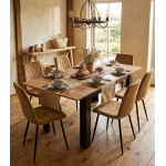 Obdĺžnikový rozkladací stôl 120-160x80 cm - pre 4-6 osôb dub craft Obdĺžnikový rozkladací stôl 120-160x80 cm - pre 4-6 osôb dub craft