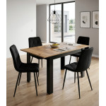 Obdĺžnikový rozkladací stôl 120-160x80 cm - pre 4-6 osôb dub craft Obdĺžnikový rozkladací stôl 120-160x80 cm - pre 4-6 osôb dub craft