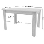 Obdĺžnikový rozkladací stôl 120-160x80 cm - pre 4-6 osôb dub craft Obdĺžnikový rozkladací stôl 120-160x80 cm - pre 4-6 osôb dub craft