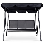 Záhradná hojdačka 3-miestna - čierna MultiGarden