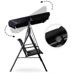 Záhradná hojdačka 3-miestna - čierna MultiGarden