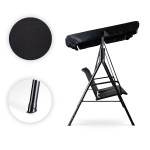 Záhradná hojdačka 3-miestna - čierna MultiGarden