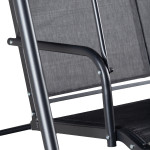 Záhradná hojdačka 3-miestna - čierna MultiGarden