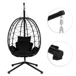 Závesné hojdacie kreslo do 120 kg - čierne MultiGarden