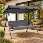 Záhradná hojdačka 3-miestna - sivá MultiGarden