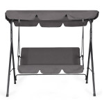 Záhradná hojdačka 3-miestna - sivá MultiGarden