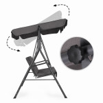 Záhradná hojdačka 3-miestna - sivá MultiGarden