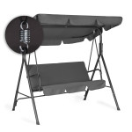 Záhradná hojdačka 3-miestna - sivá MultiGarden