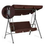 Záhradná hojdačka 3-miestna - hnedá MultiGarden