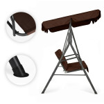 Záhradná hojdačka 3-miestna - hnedá MultiGarden