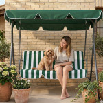 Záhradná hojdačka 3-miestna - pásikavá MultiGarden