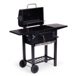 Záhradný gril na drevené uhlie s vekom nastaviteľný rošt teplomer popolník MultiGarden