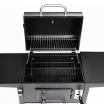 Záhradný gril na drevené uhlie s vekom nastaviteľný rošt teplomer popolník MultiGarden