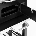 Záhradný gril na drevené uhlie s vekom nastaviteľný rošt teplomer popolník MultiGarden