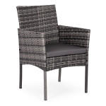 Súprava záhradného nábytku z technorattanu 2 stoličky stôl sivý MultiGarden