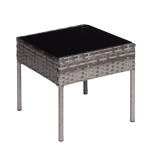 Súprava záhradného nábytku z technorattanu 2 stoličky stôl sivý MultiGarden