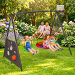 Detské ihrisko záhradná hojdačka 4v1 basketbalový kôš bocianie hniezdo ECOTOYS