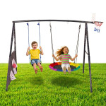 Detské ihrisko záhradná hojdačka 4v1 basketbalový kôš bocianie hniezdo ECOTOYS