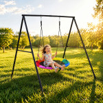 Detská záhradná hojdačka Čapie hniezdo 100 cm oceľový rám ECOTOYS