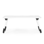 Stojan na notebook skladací nočný stolík 60x40 cm biely ModernHome