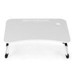 Stojan na notebook skladací nočný stolík 60x40 cm biely ModernHome