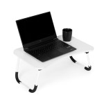 Stojan na notebook skladací nočný stolík 60x40 cm biely ModernHome