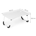 Stojan na notebook skladací nočný stolík 60x40 cm biely ModernHome