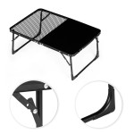 Turistický stôl 60x40 cm kempingový skladací kufor čierny MultiGarden Turistický stôl 60x40 cm kempingový skladací kufor čierny MultiGarden