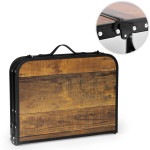 Turistický stôl 60x40 cm kempingový skladací kufor starý dub MultiGarden Turistický stôl 60x40 cm kempingový skladací kufor starý dub MultiGarden