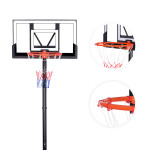 Basketbalový kôš nastaviteľný do 305 cm voľne stojaca doska MOVEPRO obruč