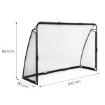 Futbalová bránka so sieťou 240x160x80 cm MOVEPRO Futbalová bránka so sieťou 240x160x80 cm MOVEPRO