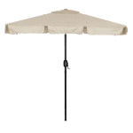 Obdĺžnikový veľký šikmý záhradný slnečník s kľukou béžový 200x130 cm MultiGarden Obdĺžnikový veľký šikmý záhradný slnečník s kľukou béžový 200x130 cm MultiGarden