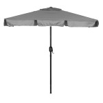 Obdĺžnikový veľký šikmý záhradný slnečník s kľukou sivý 200x130 cm MultiGarden Obdĺžnikový veľký šikmý záhradný slnečník s kľukou sivý 200x130 cm MultiGarden