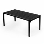 Veľký záhradný stôl pre 8 osôb, 180 × 90 cm, na terasu alebo do záhrady, čierny, MultiGarden Veľký záhradný stôl pre 8 osôb, 180 × 90 cm, na terasu alebo do záhrady, čierny, MultiGarden