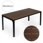 Veľký záhradný stôl pre 8 osôb, 180 × 90 cm - s hnedou doskou, MultiGarden