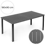 Veľký záhradný stôl pre 8 osôb, 180 × 90 cm, na terasu alebo do záhrady, sivá doska, MultiGarden Veľký záhradný stôl pre 8 osôb, 180 × 90 cm, na terasu alebo do záhrady, sivá doska, MultiGarden