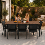 Veľký záhradný stôl pre 8 osôb, 180 × 90 cm - s hnedou doskou, MultiGarden Veľký záhradný stôl pre 8 osôb, 180 × 90 cm - s hnedou doskou, MultiGarden